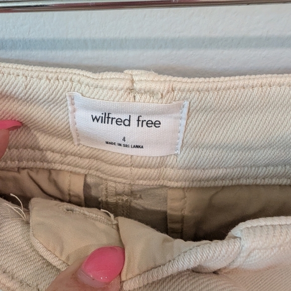 Aritzia Wilfred Free Cream Cargo Pants Sz 4. - Picture 4 of 11